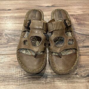 Born Fisherman Sandals Womens Sz 8/39 M Brown Leather Shoes W22264